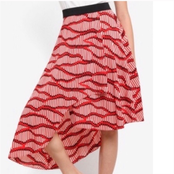 Topshop Dresses & Skirts - Topshop Matchstick Asymmetrical Midi Skirt Size 6